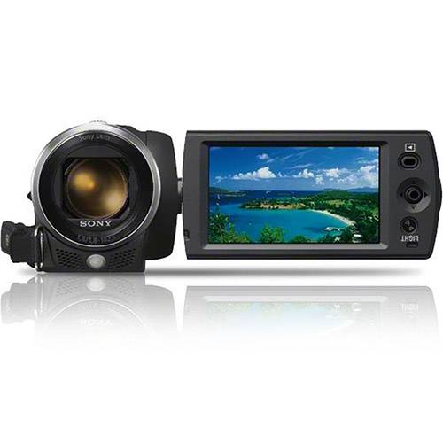 Filmadora Digital Sony SD DCR-SX21 Flash Memory 67x Zoom Óptico Preto