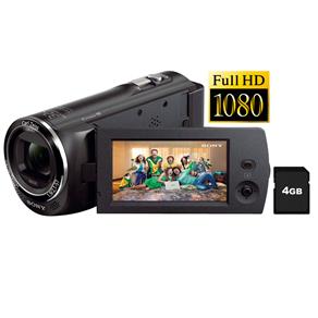 Filmadora Handycam HDR-CX220 Sony Full HD Preta LCD 2,7" - Zoom Óptico 32x e Digital 320X, Estabilizador Steadyshot e Foto 8.9MP + Cartão 4GB