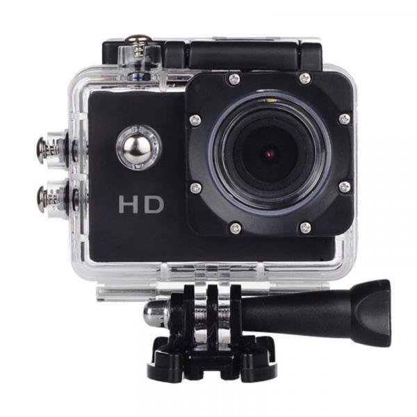 Filmadora HD 1080p Câmera Digital 5MP Esporte Capacete Mergulho Moto Amvox ADC 800 Preta Acessórios