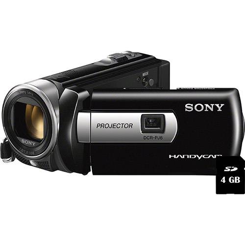 Tudo sobre 'Filmadora Sony Standard Definition DCR-PJ6 70x Zoom Óptico Projetor Integrado Memory Stick de 4GB'