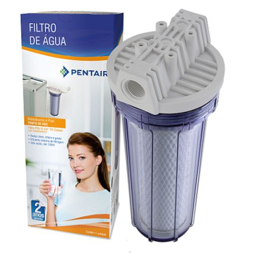 Filtro Pou 9.3/4 Transparente Carbon Block - 907-0018