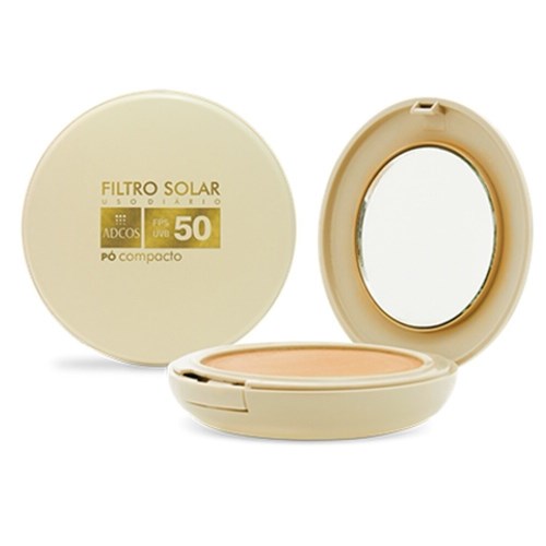 Filtro Solar Tonalizante Pó Compacto Fps 50 Peach - Adcos