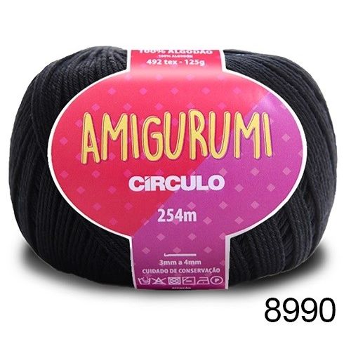 Fio Amigurumi Circulo - Cor: 8990 Preto