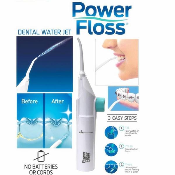 Fio Dental de Água Portátil Manual Waterpik Power Floss