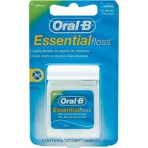 Fio Dental Oral-B Essential Floss Encerado Menta 50m