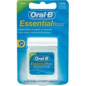 Fio Dental Oral-B Essential Floss Encerado Menta 50M