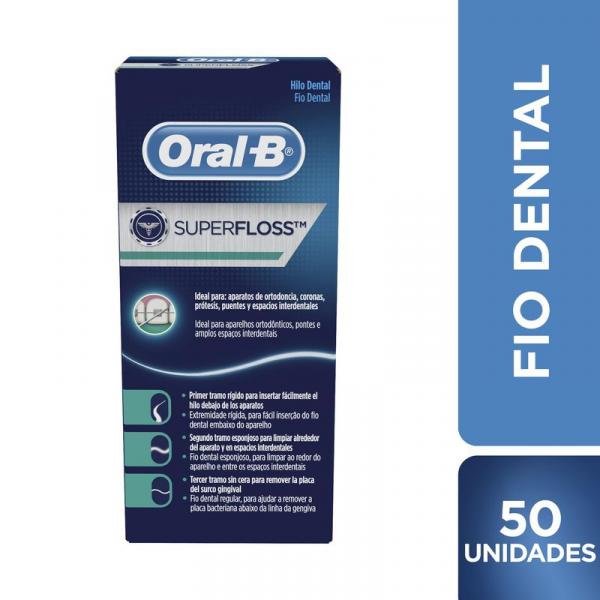 Fio Dental Oral-B Super Floss 50 Unidades