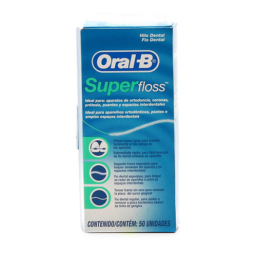 Tudo sobre 'Fio Dental Oral B Super Floss com 50 Metros'