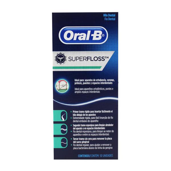 Fio Dental Oral-B SuperFloss com 50 Unidades