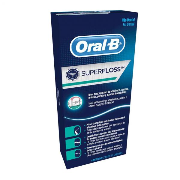 Fio Dental Super Floss Oral-B - 50 Unidades - Oral B