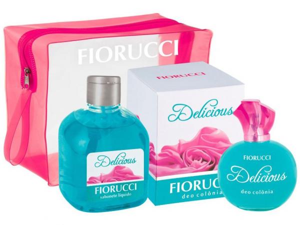 Tudo sobre 'Fiorucci Delicious Perfume Feminino Deo Colônia - 100ml + Sabonete Líquido 350ml + Necessaire'