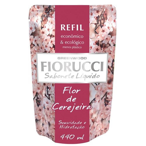 Fiorucci Sabonete Líquido Refil 440Ml - Flor de Cerejeira