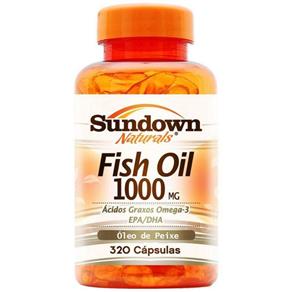 Fish Oil 1000mg Óleo de Peixe 320 Cápsulas Sundown
