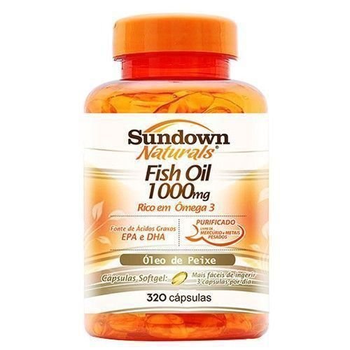 Fish Oil 1000mg - Óleo de Peixe - 320 Cápsulas - Sundown