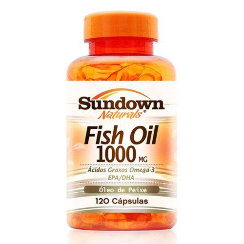 Fish Oil 1000mg - Óleo de Peixe - 120 Cápsulas - Sundown
