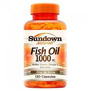 Fish Oil 1000mg Óleo de Peixe 120 Cápsulas Sundown