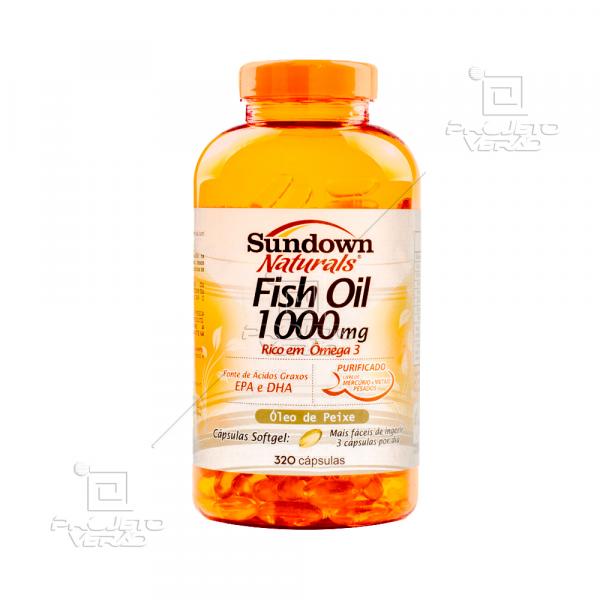 Fish Oil - Óleo de Peixe (1000mg) 320 Cápsulas Softgels - Sundown