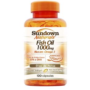 Fish Oil - Óleo de Peixe (1000mg) 120 Cápsulas Softgels - Sundown