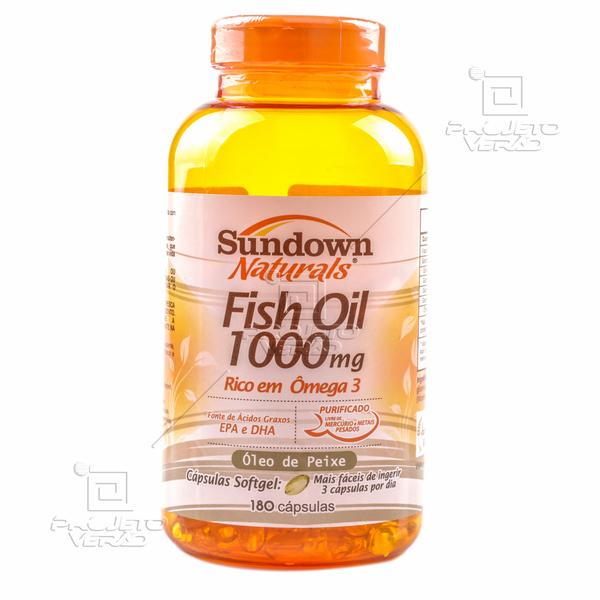 Fish Oil - Óleo de Peixe (1000mg) 180 Cápsulas Softgels - Sundown