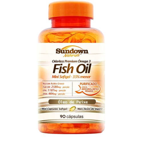 Fish Oil - Óleo de Peixe - 90 Cápsulas - Sundown