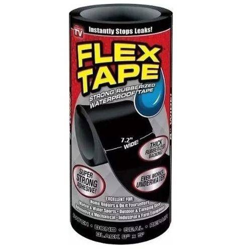Fita Adesiva para Reparos Black Cola Flex Tape