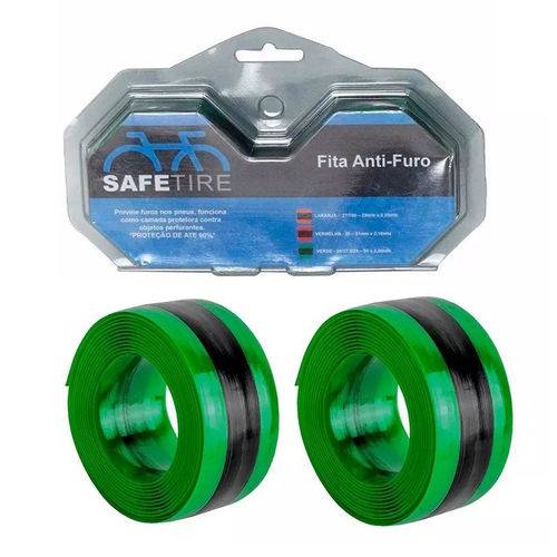 Fita Anti-furo Safetire 35mm Verde Aro 26 27,5 29 Bicicleta