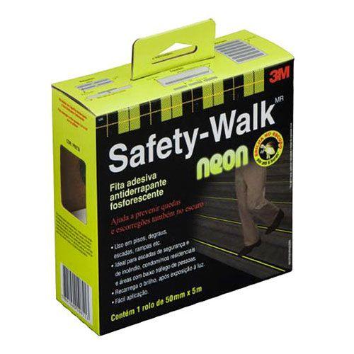 Fita Antiderrapante Fosforescente Neon 50mmX5m Safety-Walk 3M