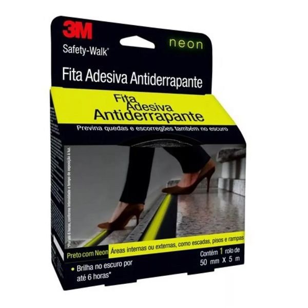 Fita Antiderrapante Safety WALK Neon 50MM X 5M - 3m