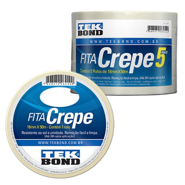 Fita Crepe 18mmx50m -TEK BOND - Tek Bond