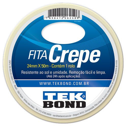 Fita Crepe - 24MM X 50M - TEKBOND