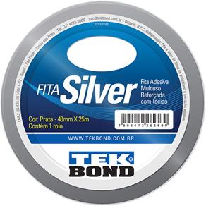 Fita de Alta Resistência - Cinza Silver Prata 48mmx25m