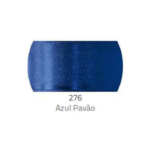 Fita de Cetim Progresso 7mm - Nº 1 C/ 10 Metros - Azul Pavão