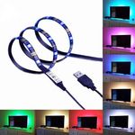 Fita de Led Usb Rgb 3metros Controle Embutido para Tv Pc