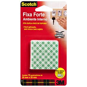 Fita Dupla Face de Espuma 3M Scotch Fixa Forte H0002320036 - 25mm X 25m