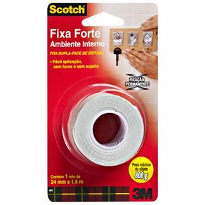 Fita Dupla Face de Espuma 3M Scotch Fixa Forte H0002311316 - 24mm X 1,5m