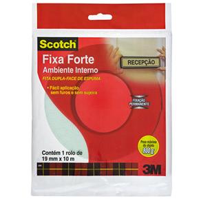Fita Dupla Face de Espuma 3M Scotch Fixa Forte HB004071823 - 19mm X 10m