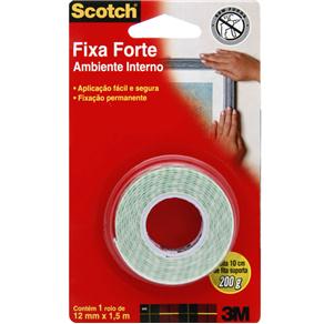 Fita Dupla Face de Espuma 3M Scotch Fixa Forte HB004087647 - 12mm X 1,5m