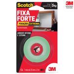 Fita Dupla Face Fixa Forte Extreme 24mm X 2m 3m