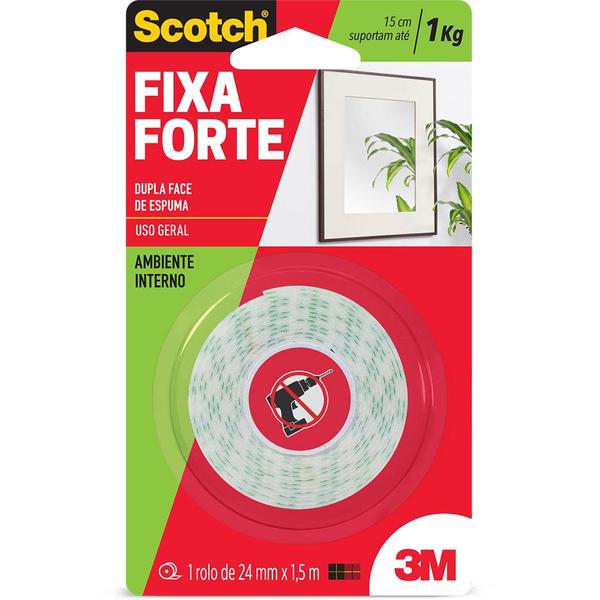 Fita Fixa Forte 24mmx1,5m Espuma Scotch 3m