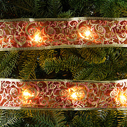 Fita Iluminada com 18 LEDs 1,8m Vermelha - Orb Christmas