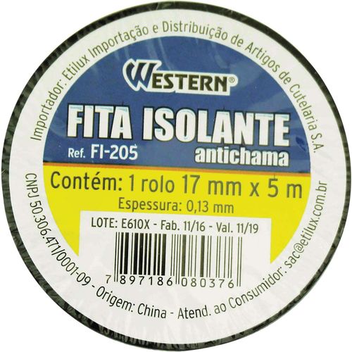 Fita Isolante 17mmx5m Western Pct.c/10