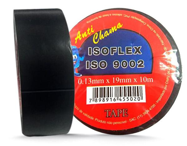 Fita Isolante Isoflex 10 Metros - 0,13mm X 19mm X 10m