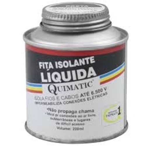 Fita Isolante Liquida 200Ml Preta Quimatic Tapmatic