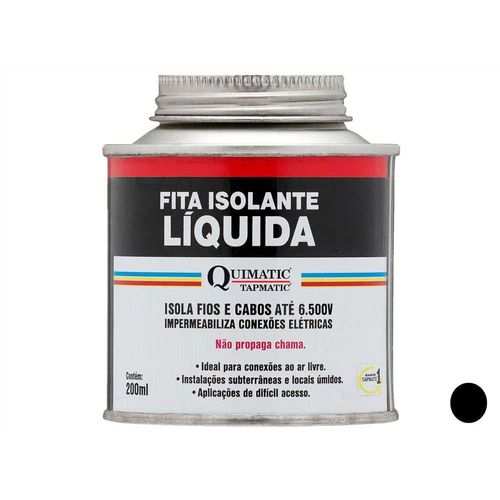 Fita Isolante Liquida 200ml - Preta