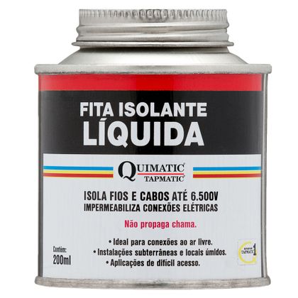 Fita Isolante Líquida Preta 200 Ml Quimatic BD1 BD1