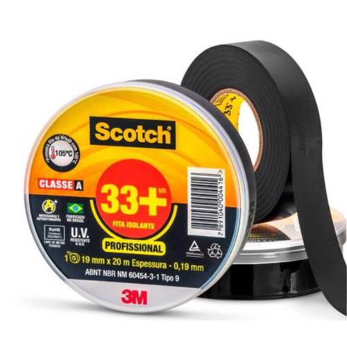 Fita Isolante 3m Scotch 33+ 20 Metros 19mm