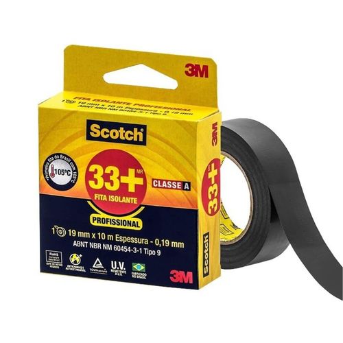 Fita Isolante 3m Scotch 33+ 10 Metros 19mm