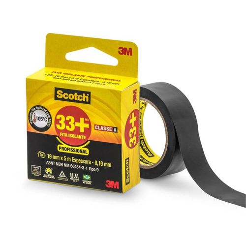 Fita Isolante 3m Scotch 33+ 5 Metros 19mm