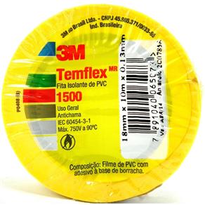 Fita Isolante Temflex 18Mmx10M - 3M - Amarelo
