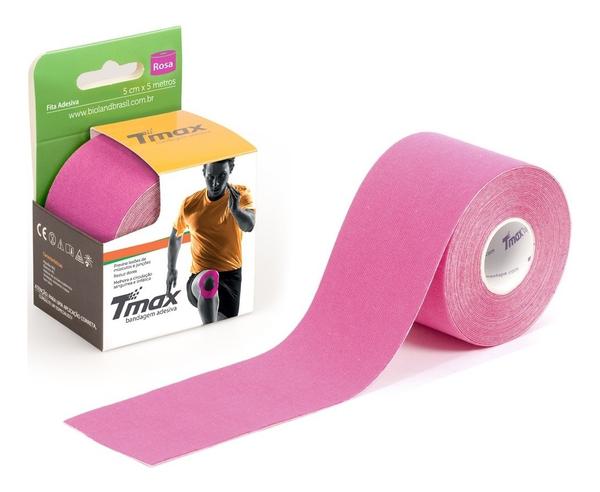Fita Kinésio Bandagem Adesiva Tmax - Rosa - Bioland - Tmax - Bioland